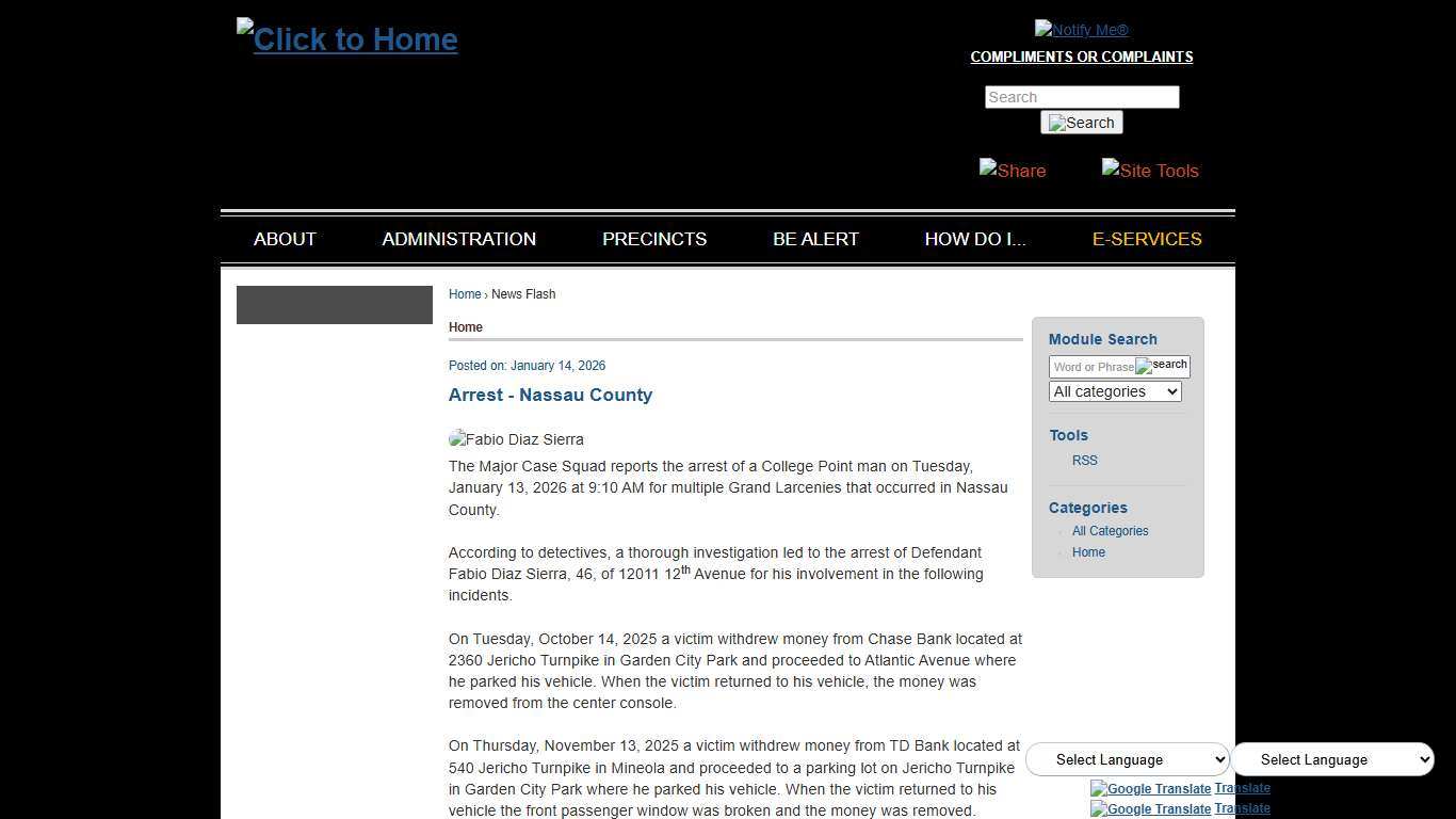 News Flash • Arrest - Nassau County